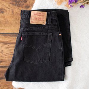 ⋆ levi’s 550 black classic mom jeans